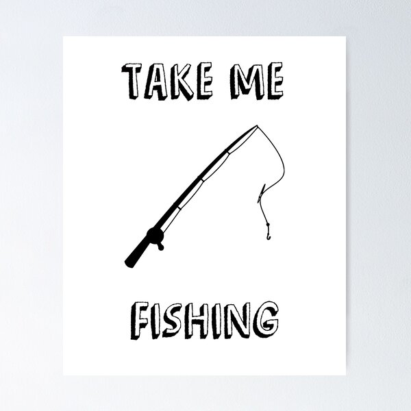 Simple Fishing Pole Silhouette  Poster for Sale by UptownMatt91