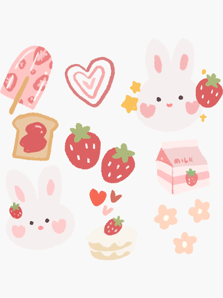 Pink Aesthetic sticker Pack Sticker for Sale by kinibee