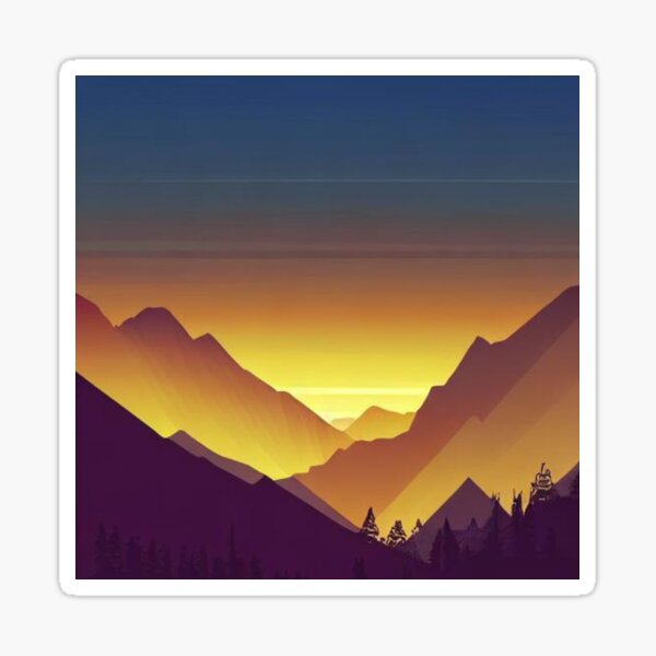 Paysage de montagne Sticker