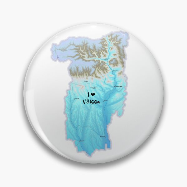 Item preview, Vâlcea County Map, România 2 designed and sold by maptheclouds.