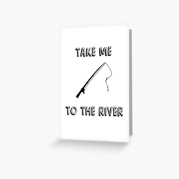 Simple Fishing Pole Silhouette  Greeting Card for Sale by UptownMatt91