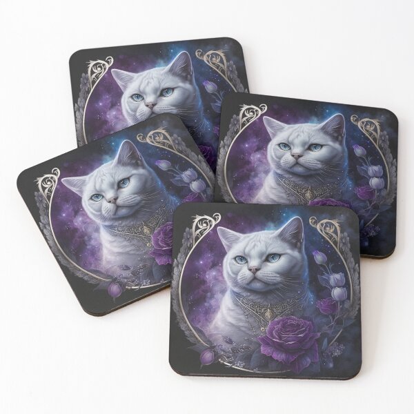 Item preview, Galactic White British Shorthair designed and sold by Nocturne  Paws.