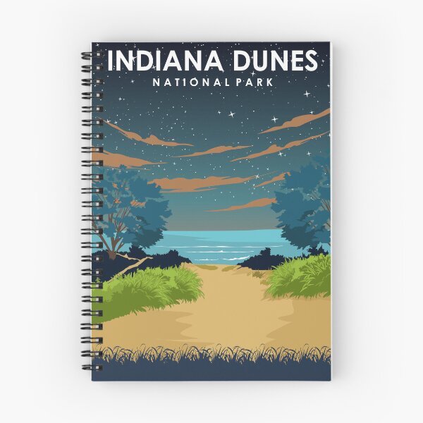 Item preview, Indiana Dunes National Park at Night Vintage Mininimal Travel Poster designed and sold by Stadify.