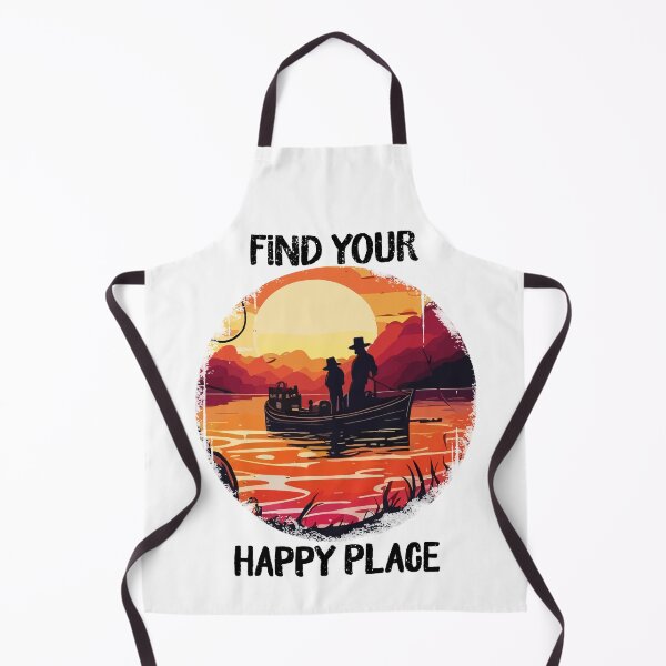 Item preview, Find your happy place fishing, retro sunset fishing, father and son fishing, fisherman gift, fishing lover gift. designed and sold by wildTrack---.