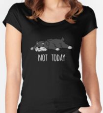 Funny Not Today Schnauzer Women's Fitted Scoop T-Shirt