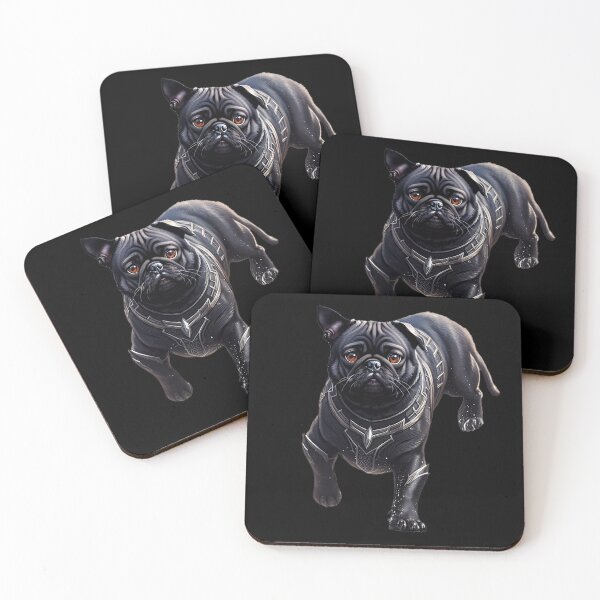 Item preview, Pug in Sleek Panther Suit designed and sold by Pawsitive Palette.