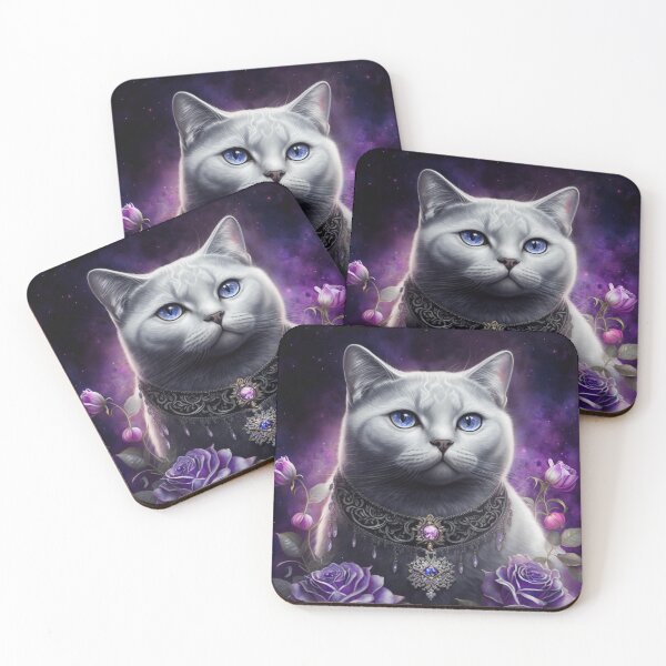 Item preview, Beautiful White British Shorthair Cat designed and sold by Nocturne  Paws.