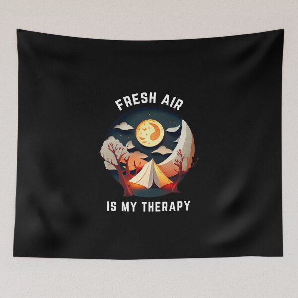 Item preview, Fresh Air Is My Therapy - Tent at Night - The Cut-Out Collection designed and sold by FiveIntentions.