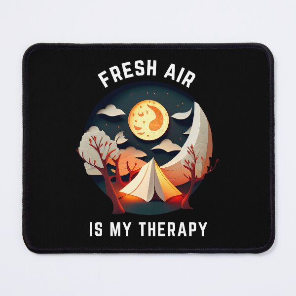 Item preview, Fresh Air Is My Therapy - Tent at Night - The Cut-Out Collection designed and sold by FiveIntentions.