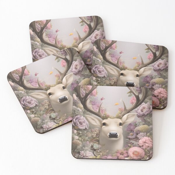 Item preview, White Flower Deer Portrayal designed and sold by Stian Iversen.