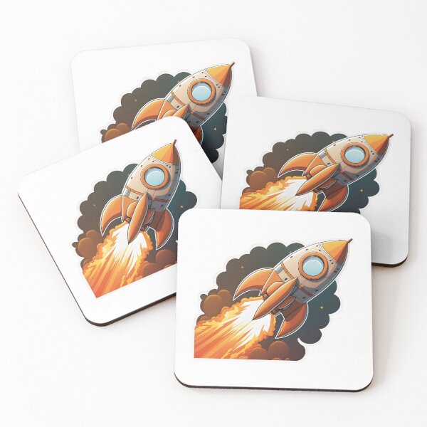 Item preview, rocket taking off designed and sold by Victiko.
