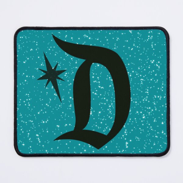 Item preview, Starlite Magic D Logo in Aqua Blue Sparkle designed and sold by StarLiteRetro.