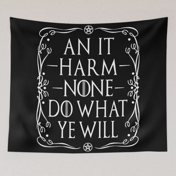 Item preview, AN IT HARM NONE DO WHAT YE WILL, WITCHY WICCA AND PAGANISM designed and sold by ShirtWreck.