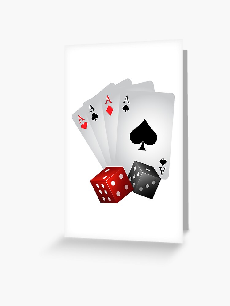Quatre Cartes De Poker Aces Isolées. Carte à Jouer.