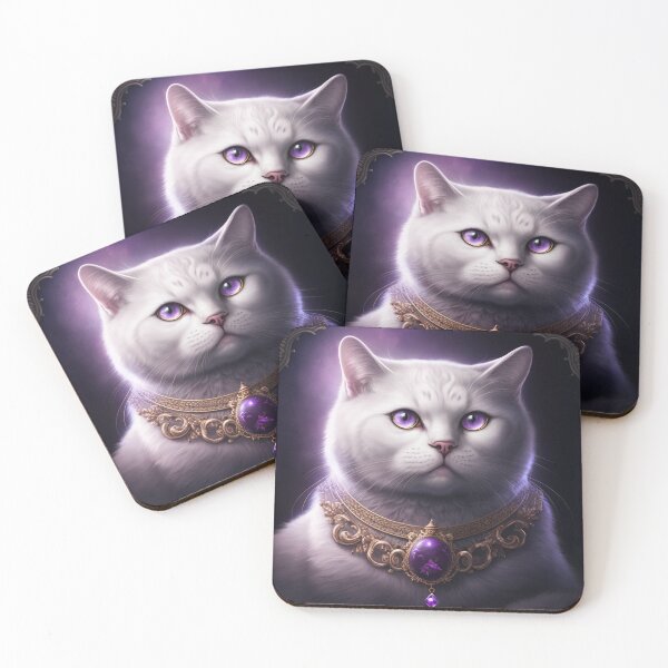 Item preview, White Spiritual British Shorthair Cat designed and sold by Nocturne  Paws.