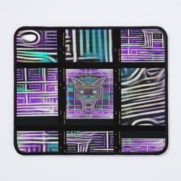 Item preview, Neon cyberpunk cat blue magenta wireframe tech designed and sold by Cyberomiz.