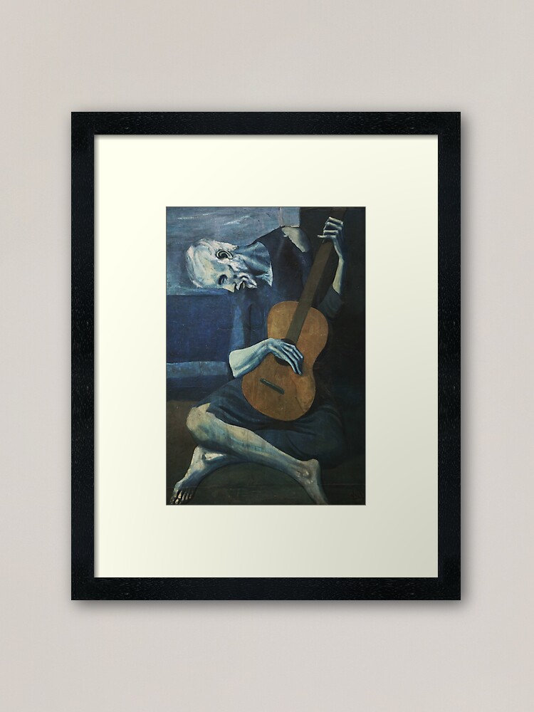 Alternate view of Old Guitarist by Picasso Framed Art Print