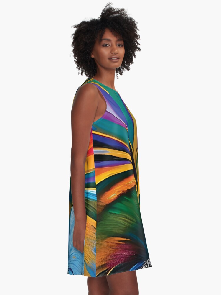 Rainbow Feather Dress 