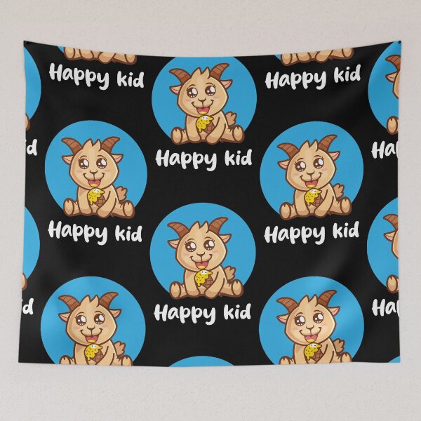 Item preview, Happy kid goat (on dark colors) designed and sold by messy-nessie.