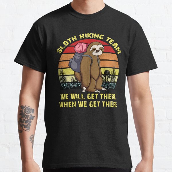 sloth hiking team shirt