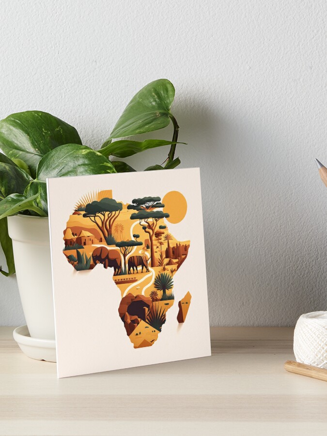 "beautiful african map print" Art Board Print for Sale by DrKnorkles 