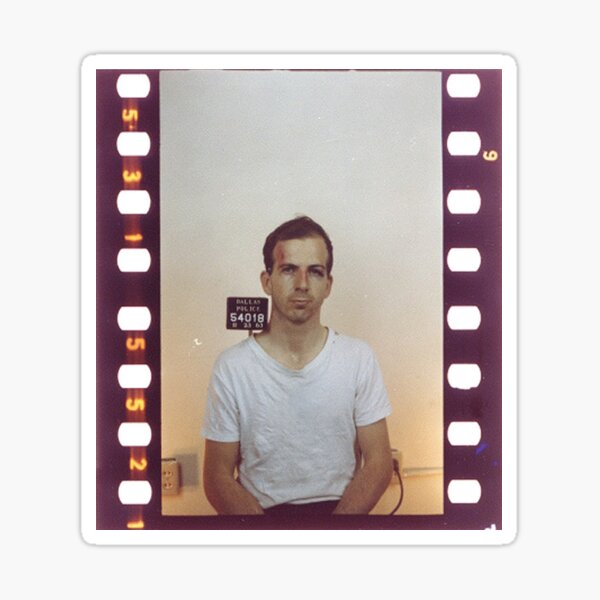 Lee Harvey Oswald JFK Mugshot Sticker