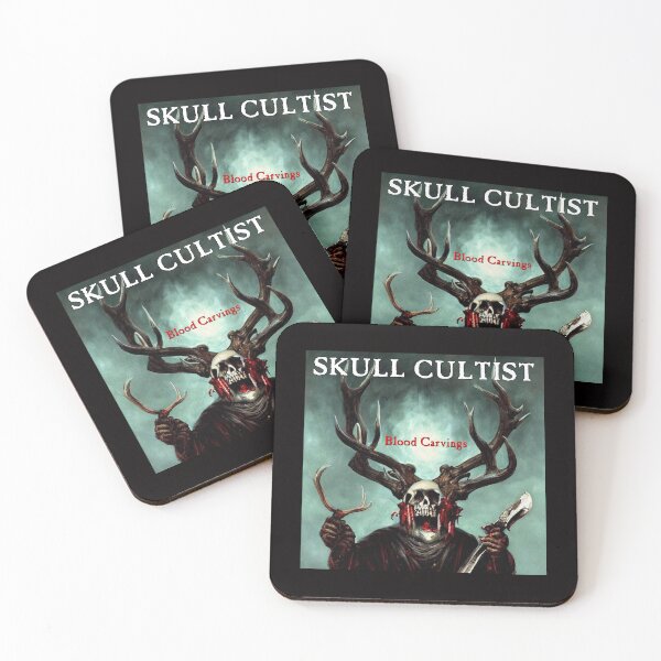 Item preview, Skull Cultist BLOOD CARVINGS cover art with text designed and sold by mrzoth.