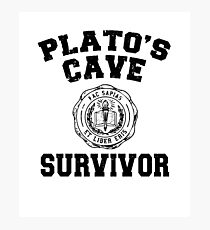 Platos Cave Gift - Plato Greek Philosophy Shirts and Gifts with Quote for Men and Women Photographic Print