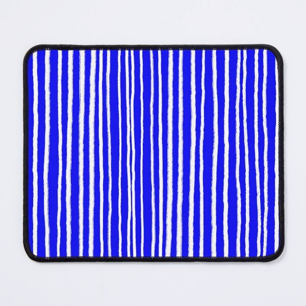 Item preview, Cobalt Blue and White, Vertical, Free Hand Stripes  designed and sold by OneThreeSix.