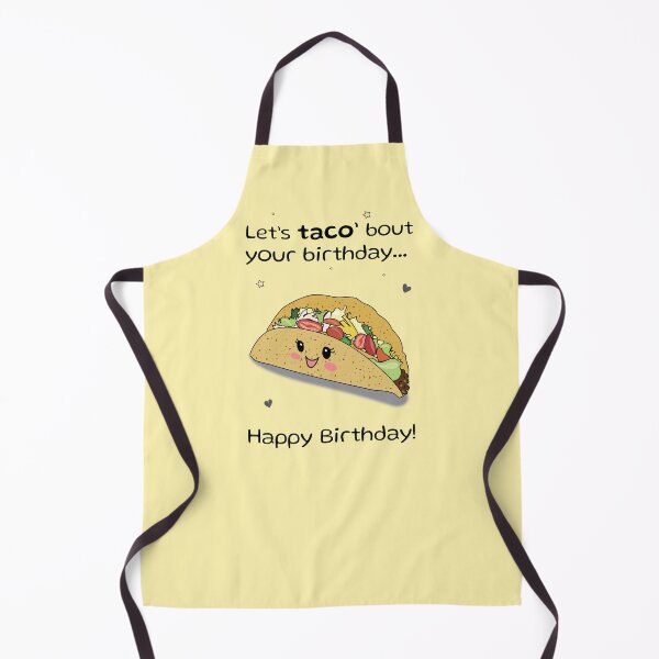 Item preview, Funny Birthday gift with taco pun joke - Let's taco'bout your birthday designed and sold by HajnalkArt.