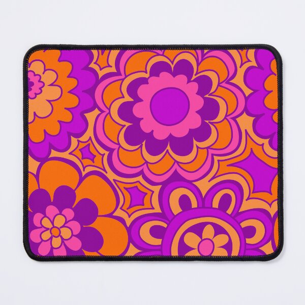 Item preview, 239 Seventies Flowers pink designed and sold by Cressidacarr.