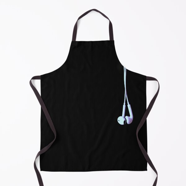 Item preview, White headphones Earpods on black background designed and sold by CocoBlogHD.