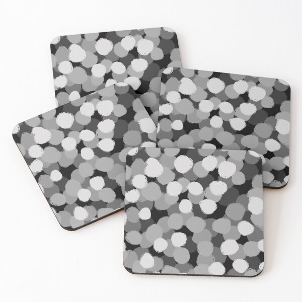 Item preview, Grey and Black, Paint Brush Effect Round  designed and sold by OneThreeSix.