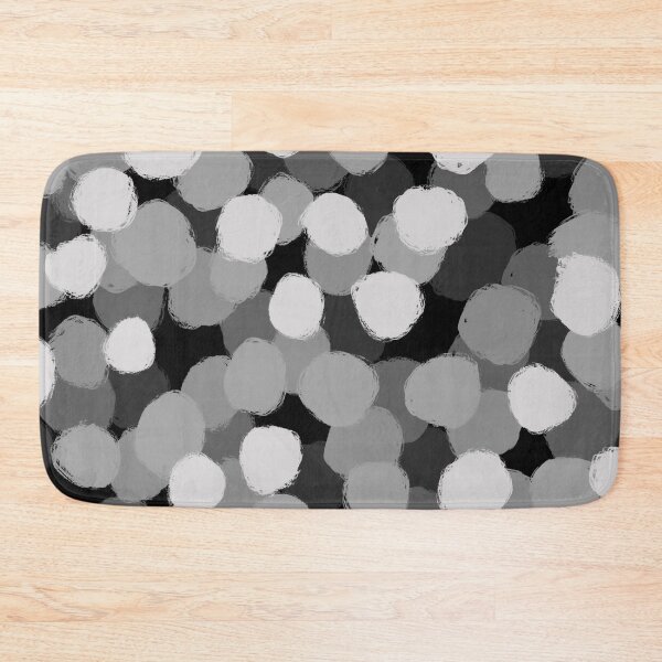 Item preview, Grey and Black, Paint Brush Effect Round  designed and sold by OneThreeSix.