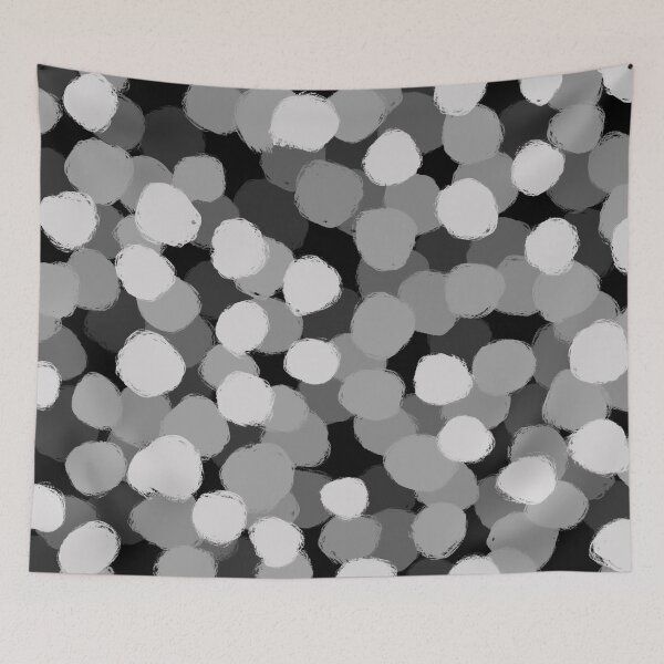 Item preview, Grey and Black, Paint Brush Effect Round  designed and sold by OneThreeSix.