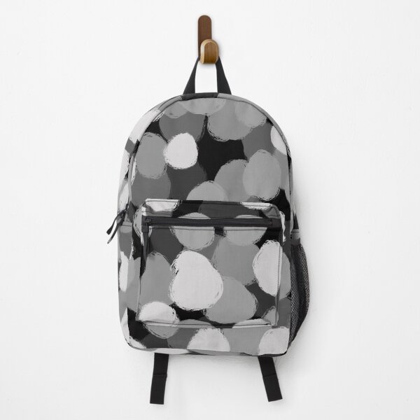 Item preview, Grey and Black, Paint Brush Effect Round  designed and sold by OneThreeSix.
