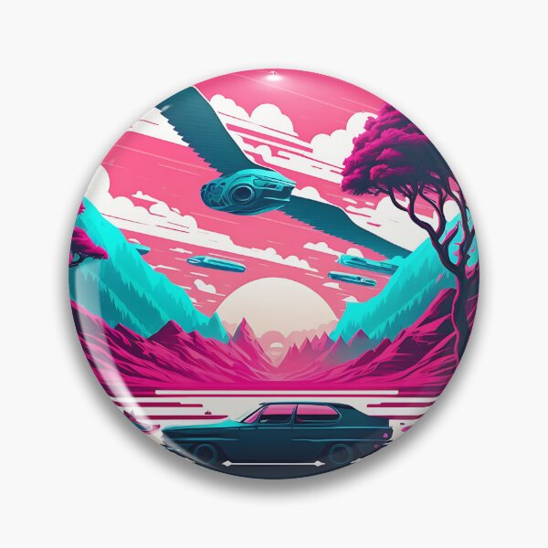 Item preview, Landscape Synthwave and 80s Flat Design designed and sold by EagleOwlStudio.