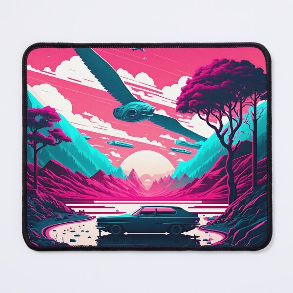 Item preview, Landscape Synthwave and 80s Flat Design designed and sold by EagleOwlStudio.