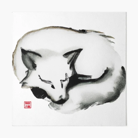 墨絵　Sumi-e a painting in black ＆white China Customized Sumi E Painting - Collectible Sumi E