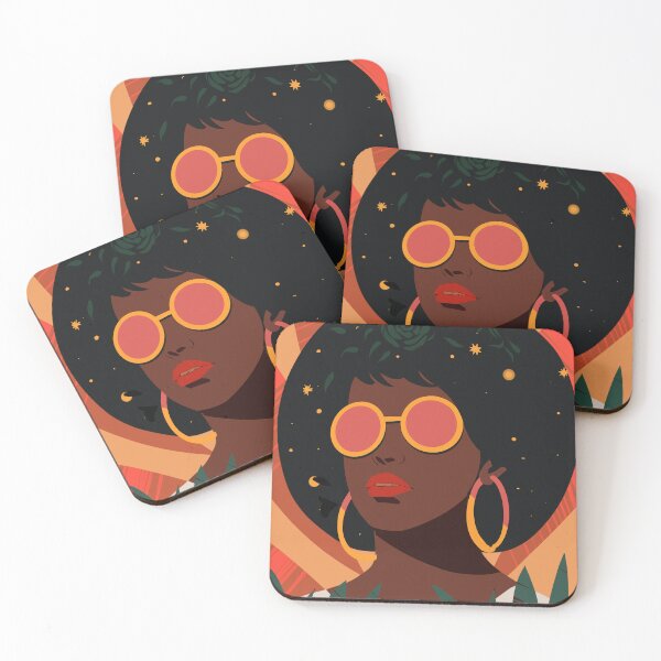 Item preview, Afro woman Boho style art work  designed and sold by Arctic frame studio.