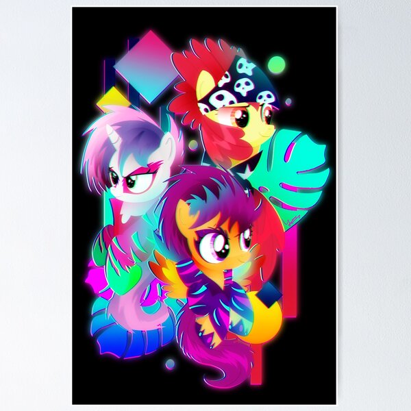 Item preview, Synthwave Cutie Mark Crusaders designed and sold by Ilona Iske.