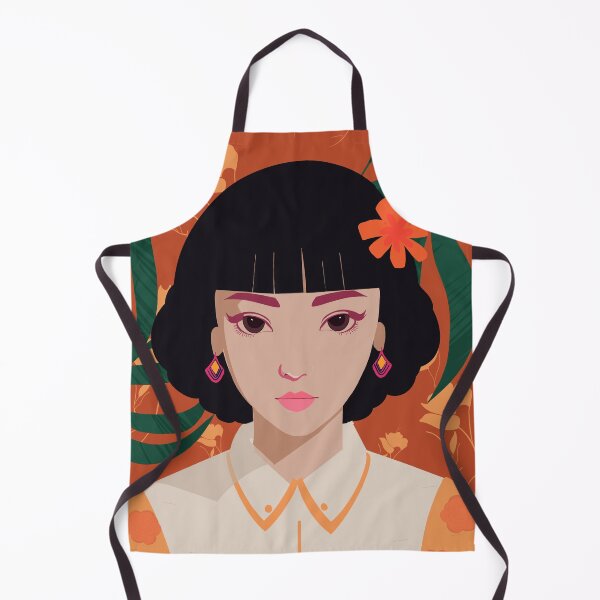 Item preview, Manga anime portrait girl floral boho designed and sold by Arctic frame studio.