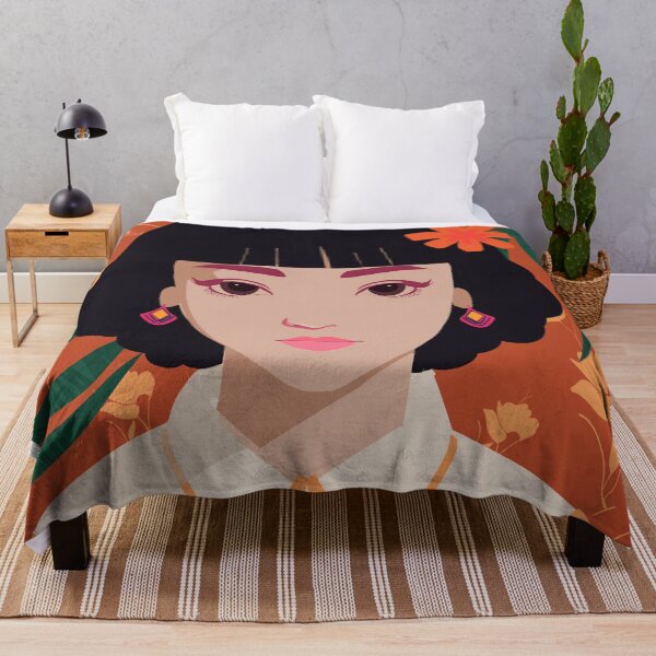 Item preview, Manga anime portrait girl floral boho designed and sold by Arctic frame studio.