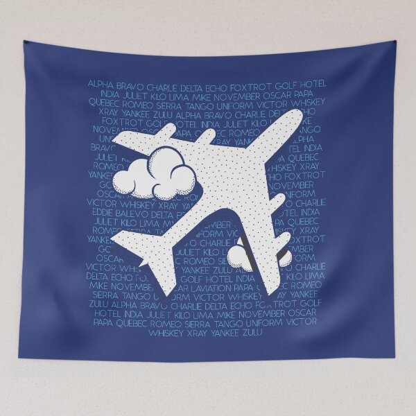 Item preview, Aviation ICAO Phonetic Alphabet - Airplane Lovers Blue designed and sold by Ikaroots.