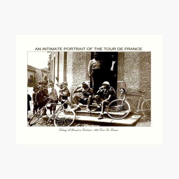 TOUR DE FRANCE; Vintage Taking A Break Print Art Print