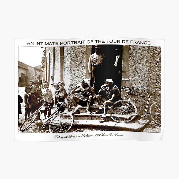 TOUR DE FRANCE; Vintage prenant une pause impression Poster