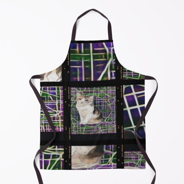 Item preview, Surreal cat portrait cyberpunk wireframe tech  designed and sold by Cyberomiz.