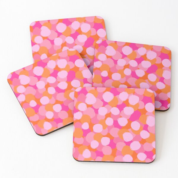 Item preview, Abstract, Bright Pink and Orange, Paint Brush Effect Round  designed and sold by OneThreeSix.