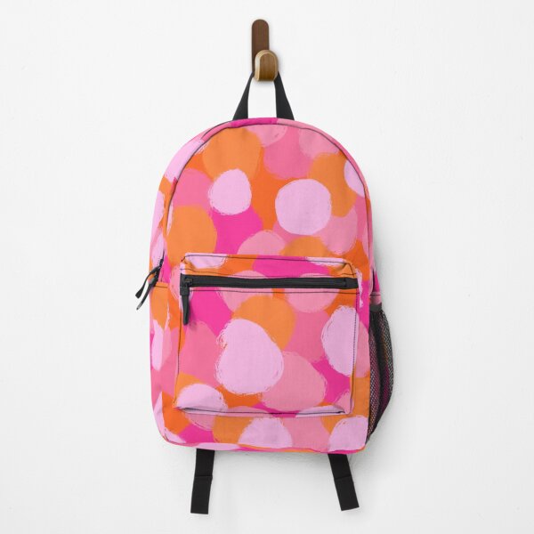 Item preview, Abstract, Bright Pink and Orange, Paint Brush Effect Round  designed and sold by OneThreeSix.