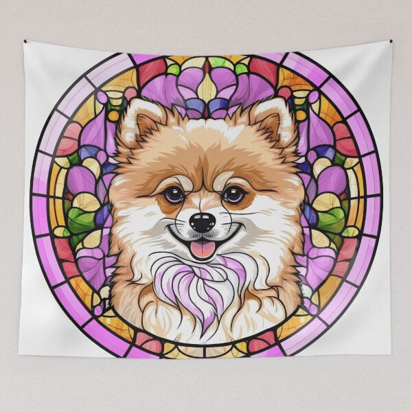 Item preview, Pomeranian Stained Glass Dog Pomeranian designed and sold by ThePetozoicEra.